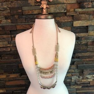 Anthropologie Multi Colored, Layered Rope Necklace